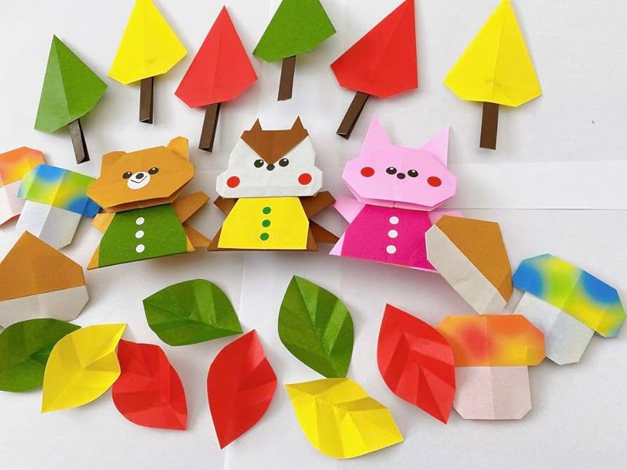 折り紙.うさぎの壁面飾り【専用ページです】 Amazon.co.jp: 秋 壁面飾り 折り紙 うさぎ くま りす くり